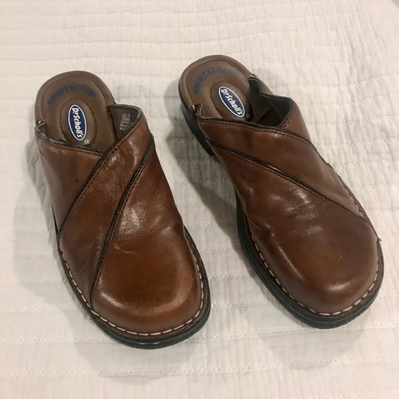Dr Scholls Margie Double Air Pillo SlideOn Mules Brown Leather size 71/2 - Picture 3 of 5